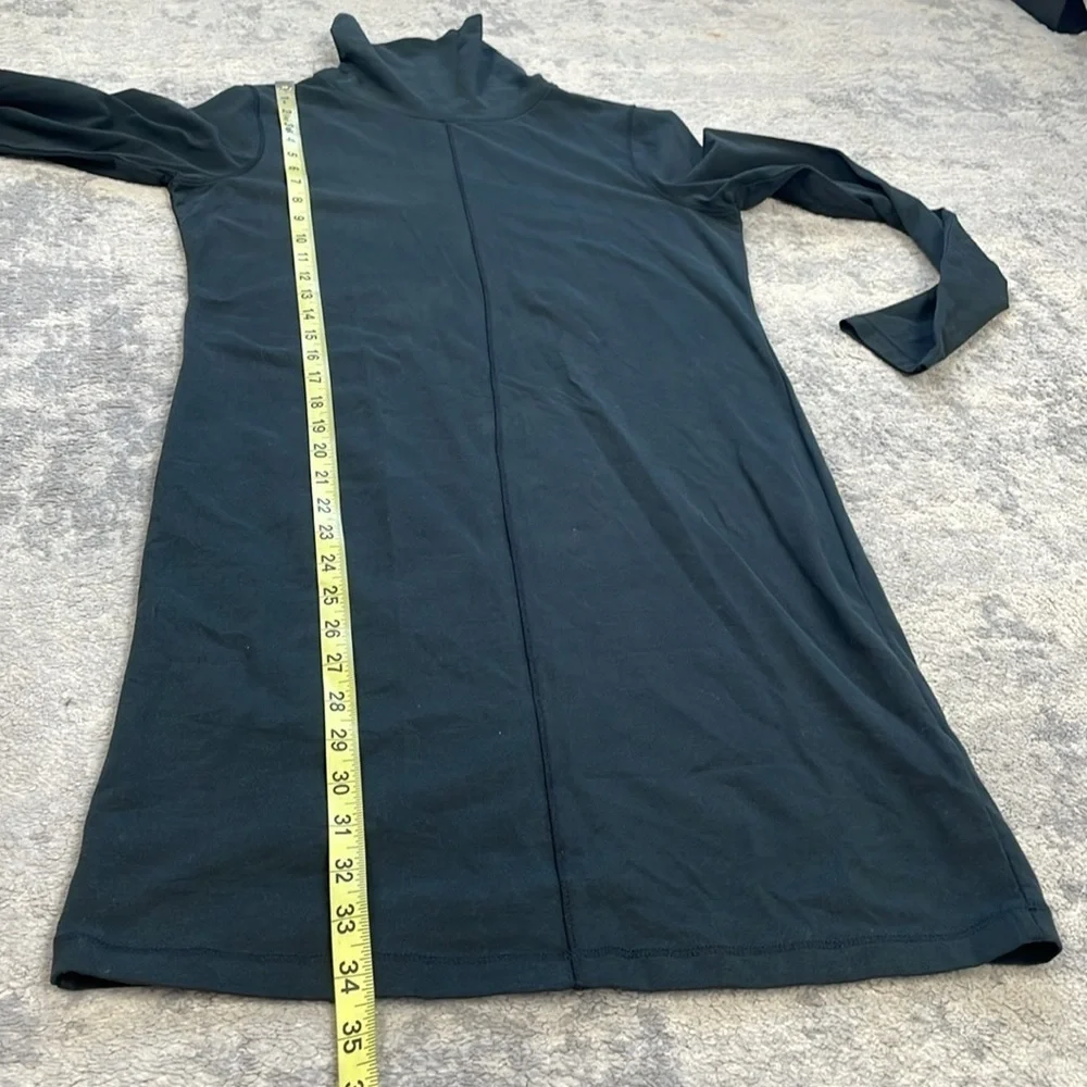 New Nation LTD Astrid Turtleneck Dress in Jet Black Sweater Dress Stretchy Sz S
